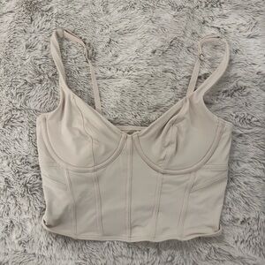 Gilly Hicks Cream Corset Top From Hollister